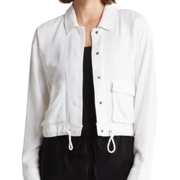 Splendid Puglia Drawstring waist Jacket white.  New without tags - Picture 3 of 4
